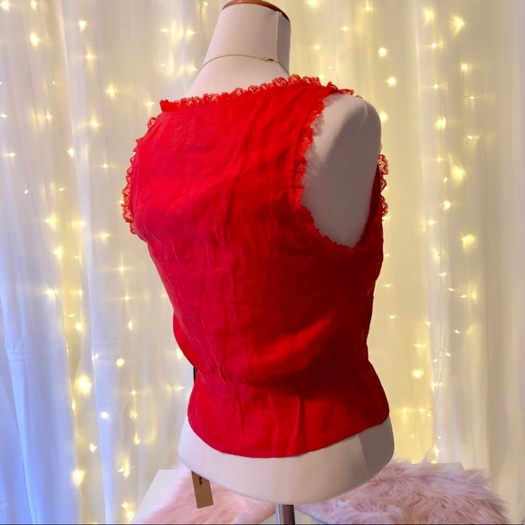 🔥 REFORMATION Luisa Eyelet Linen Top NWT - Picture 7 of 8